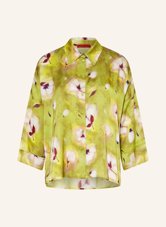 MAX & Co. Shirt blouse BEMBO in satin LIGHT GREEN/ LIGHT PURPLE