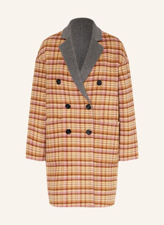 MAX & Co. Wool coat RICCARDO GRAY/ BEIGE/ PINK