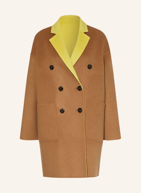 MAX & Co. Wool coat RICCARDO BEIGE/ YELLOW
