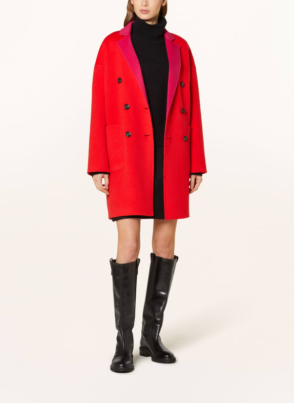 MAX & Co. Wool coat RICCARDO RED/ FUCHSIA