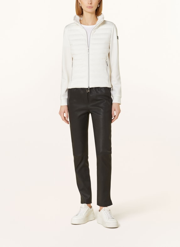 monari Quilted jacket in mixed materials WHITE
