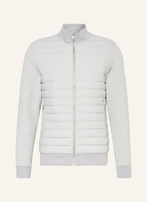 REISS Quilted jacket FREDDIE in a material mix LIGHT GRAY