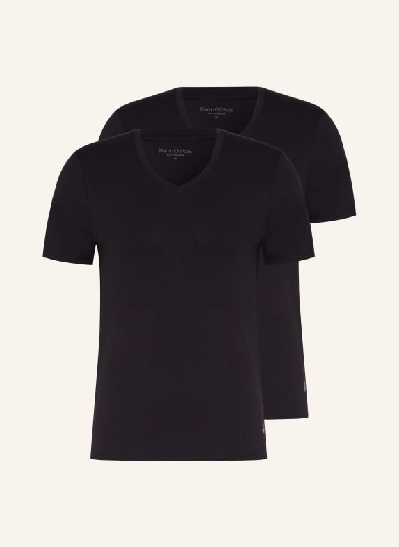 Marc O'Polo 2-pack V-neck shirts BLACK
