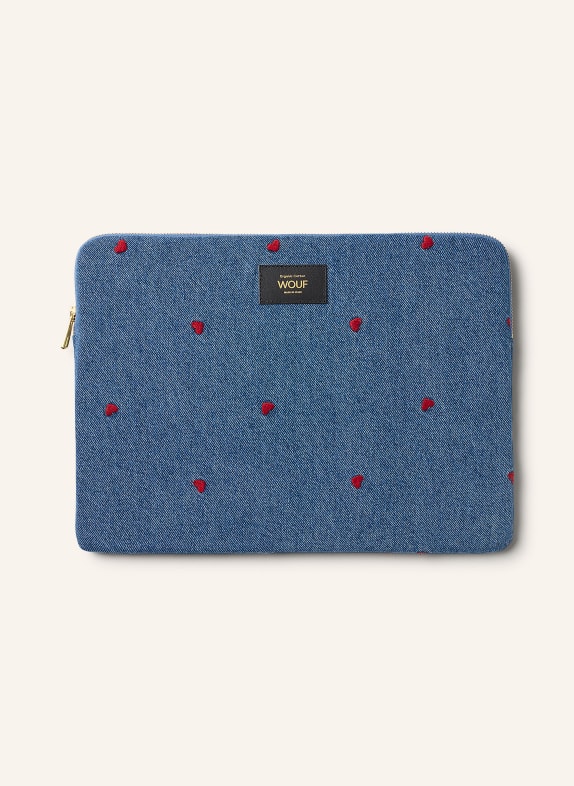 WOUF Laptop sleeve ANAIS BLUE/ RED