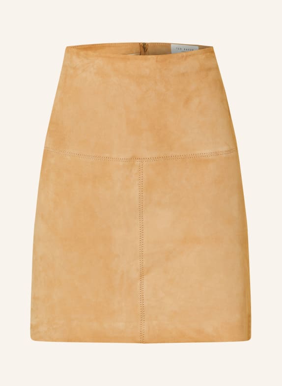 TED BAKER Leather skirt CHIYO CAMEL