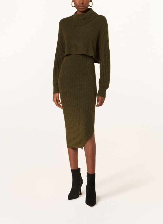 ALLSAINTS Set MARGETTA: Cropped sweater and knit dress KHAKI