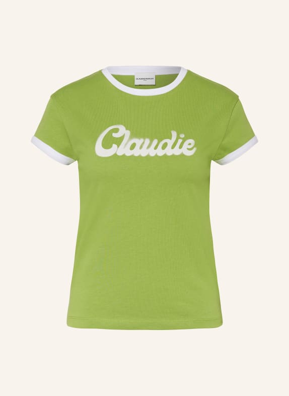 CLAUDIE PIERLOT T-Shirt GRÜN/ WEISS