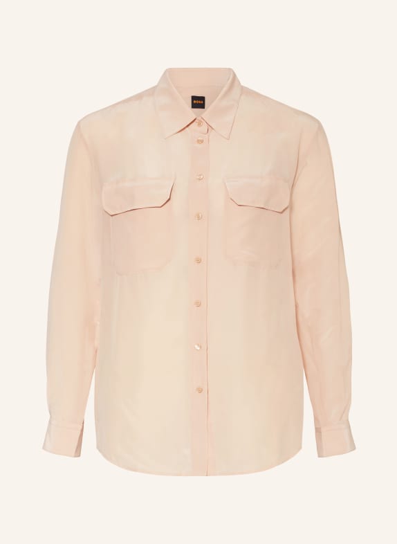 BOSS Shirt blouse BIVENTI with silk LIGHT ORANGE