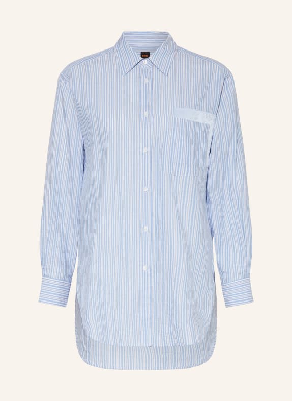 BOSS Shirt blouse BOSTUCCI LIGHT BLUE/ WHITE