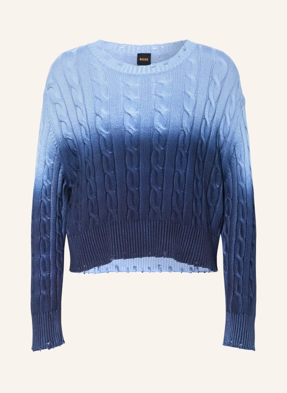 BOSS Pullover FENESIS HELLBLAU/ DUNKELBLAU