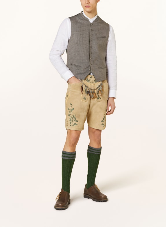 Hammerschmid Trachtenweste ROBERT Slim Fit BEIGE / GRÜN / BLAU