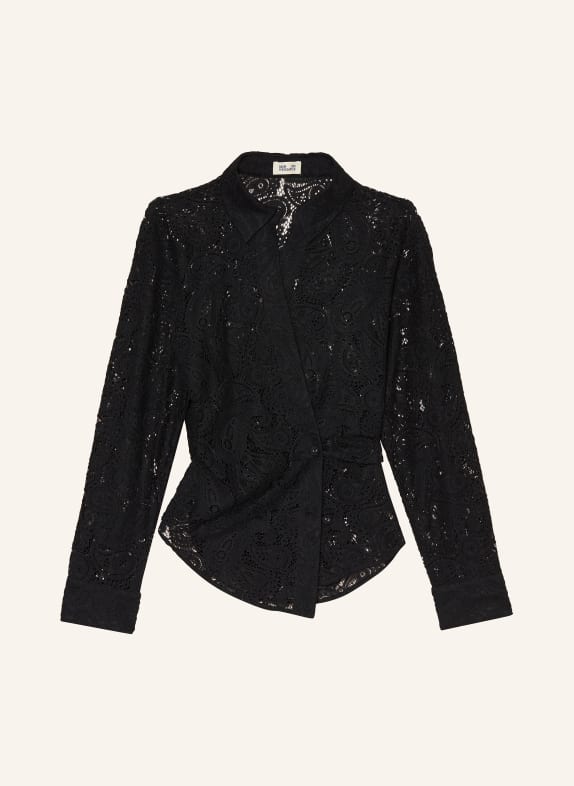 BAUM UND PFERDGARTEN Wrap blouse MALUCA made of lace BLACK