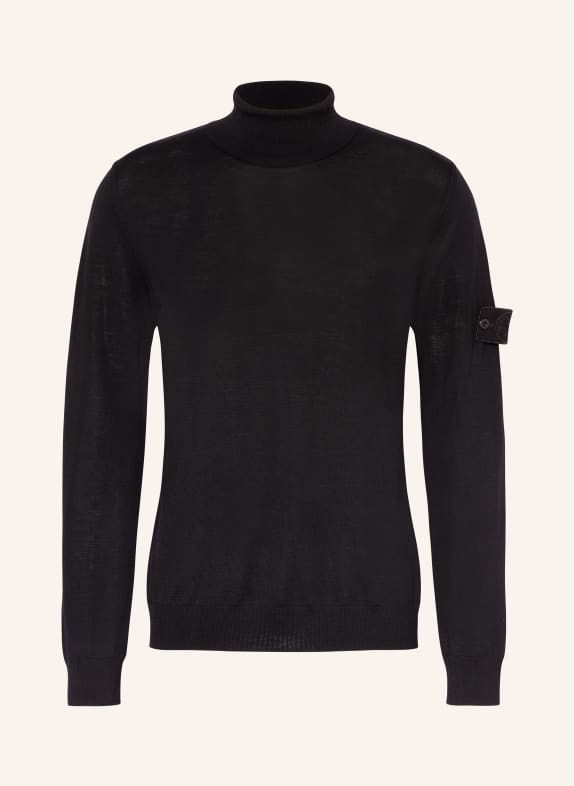 STONE ISLAND Rollkragenpullover GHOST SCHWARZ