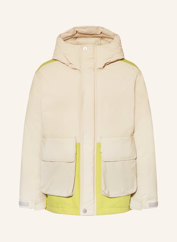STONE ISLAND Daunenjacke MARINA im Materialmix HELLBRAUN/ GELB