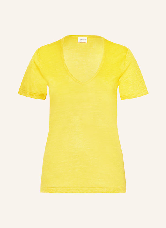CLOSED T-Shirt aus Leinen DUNKELGELB