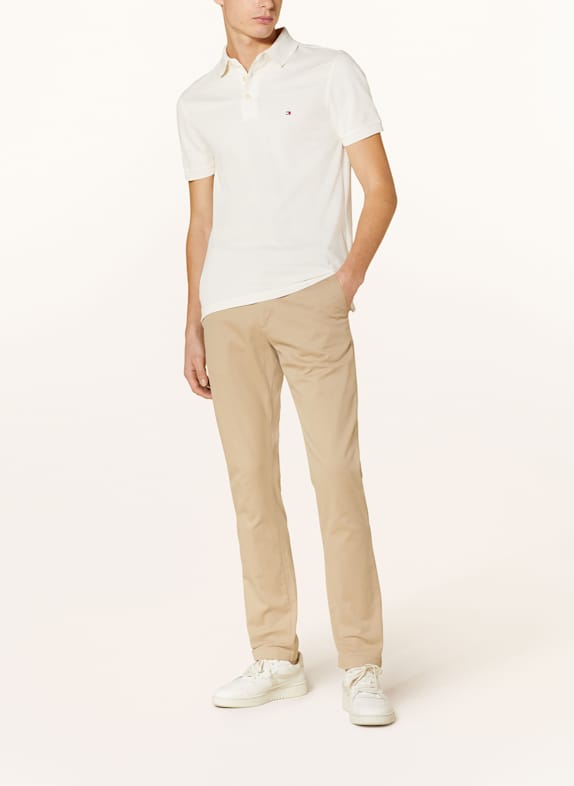 TOMMY HILFIGER Piqué-Poloshirt Slim Fit WEISS