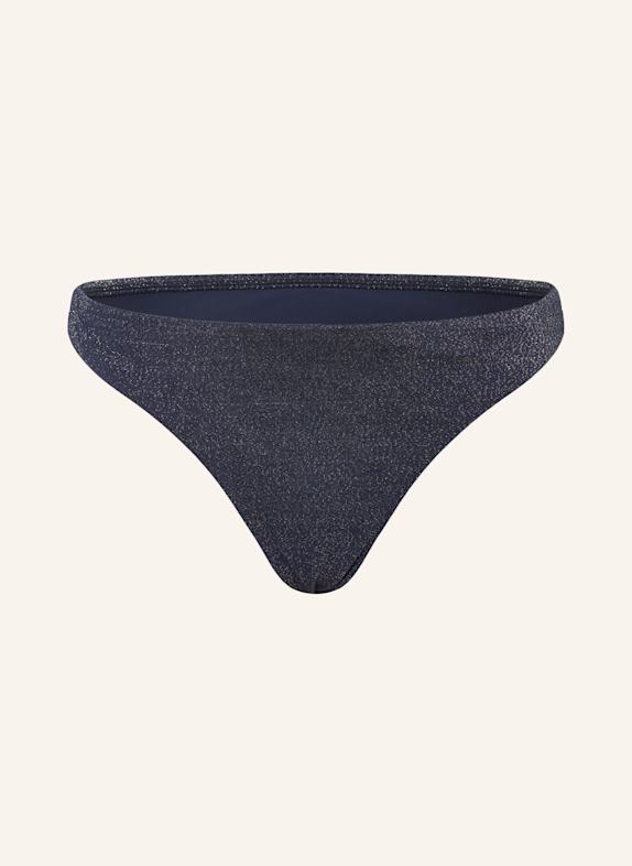 SEAFOLLY Brazillian-Bikini-Hose POOLSIDE mit Glitzergarn DUNKELBLAU/ GOLD