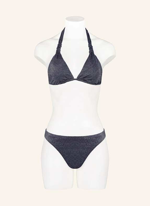SEAFOLLY Braziliaanse bikinibroek POOLSIDE met glittergaren DONKERBLAUW / GOUD