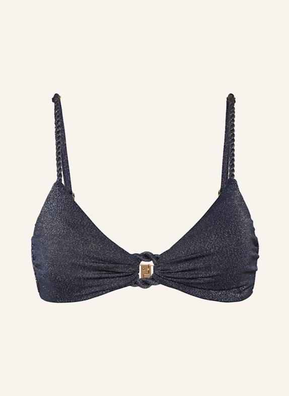 SEAFOLLY Bralette-Bikini-Top POOLSIDE mit Glitzergarn BLAU/ GOLD