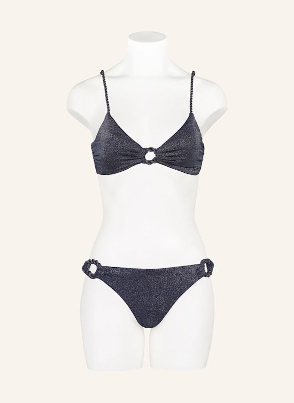 SEAFOLLY Bralette-bikinitop POOLSIDE met glittergaren BLAUW / GOUD