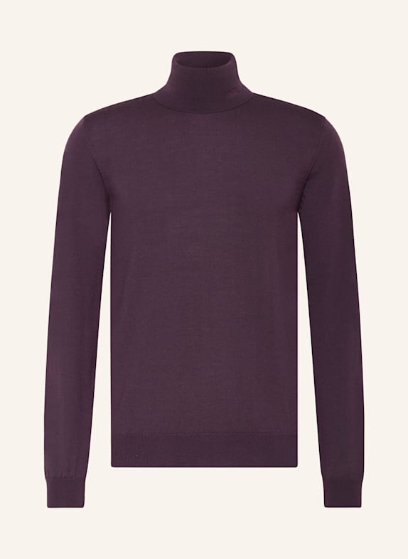 HUGO Rollkragenpullover SAN THOMAS DUNKELLILA