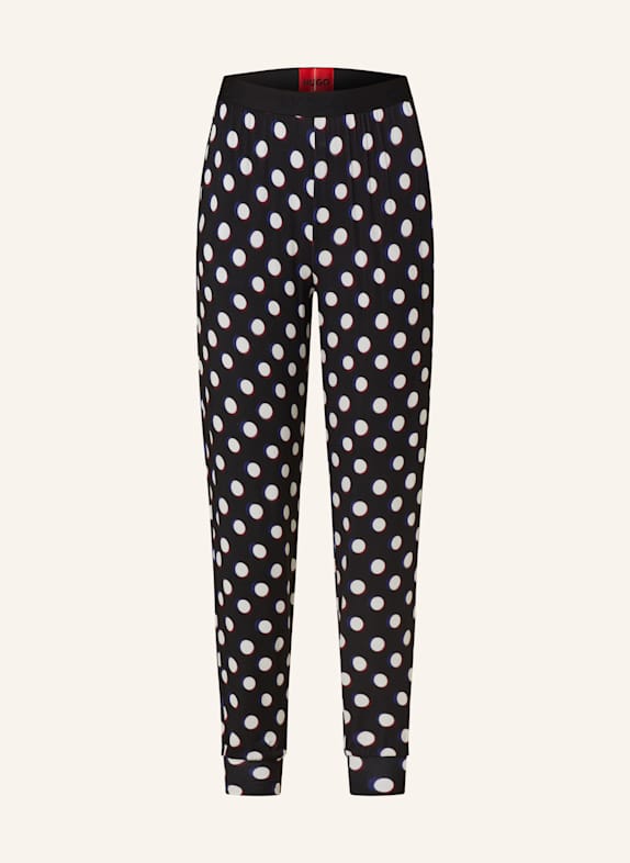 HUGO Pajama pants UNITE BLACK/ WHITE/ DARK BLUE