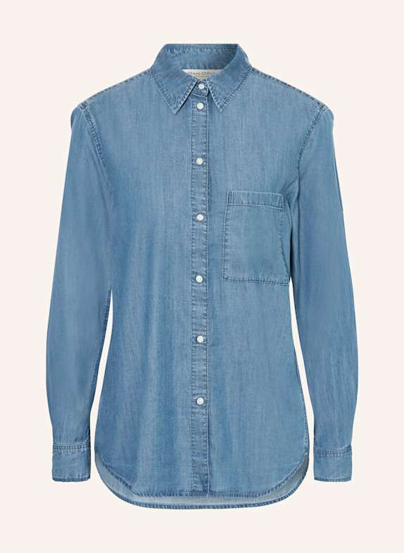 Marc O'Polo Hemdbluse in Jeansoptik BLAU