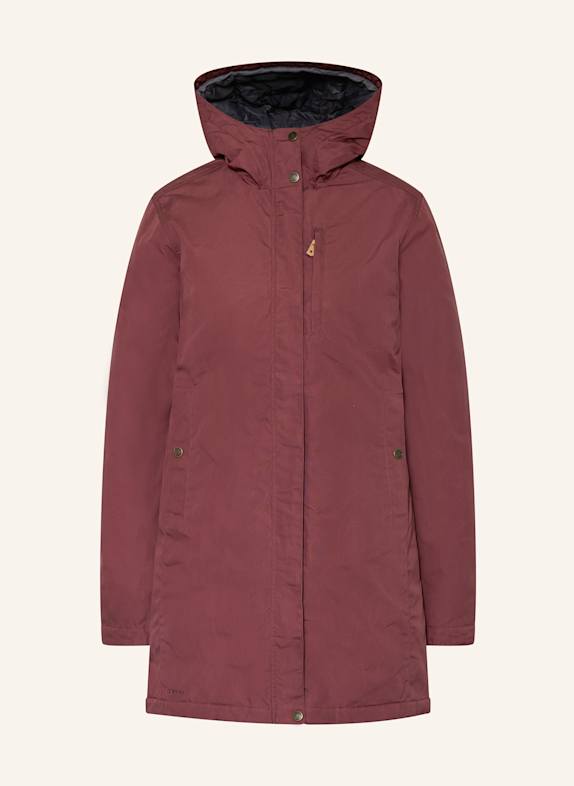 FJÄLLRÄVEN Parka KIRUNA CIEMNOCZERWONY