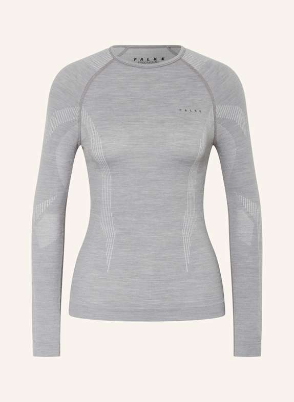 FALKE Functional underwear shirt WOOL-TECH with merino wool GRAY