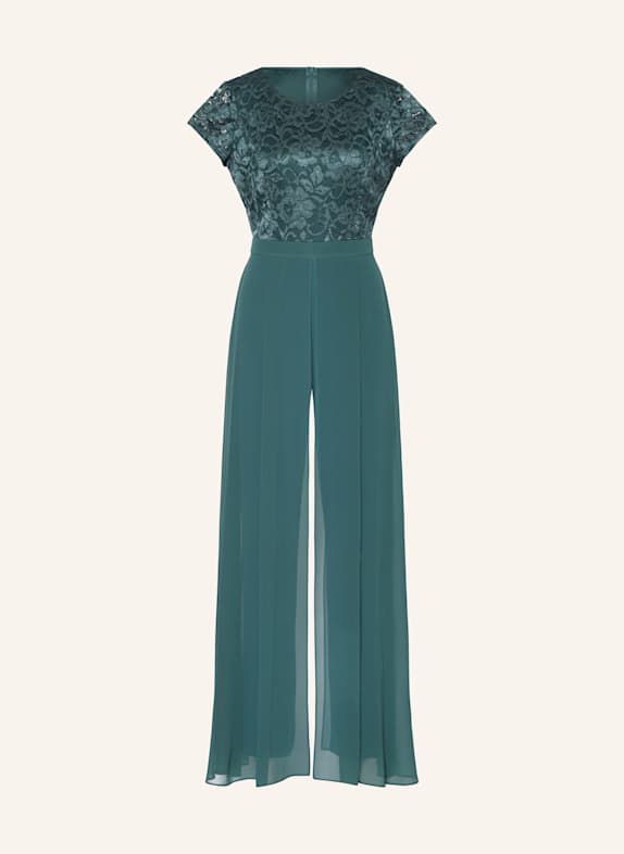 Vera Mont Jumpsuit mit Spitze DUNKELGRÜN