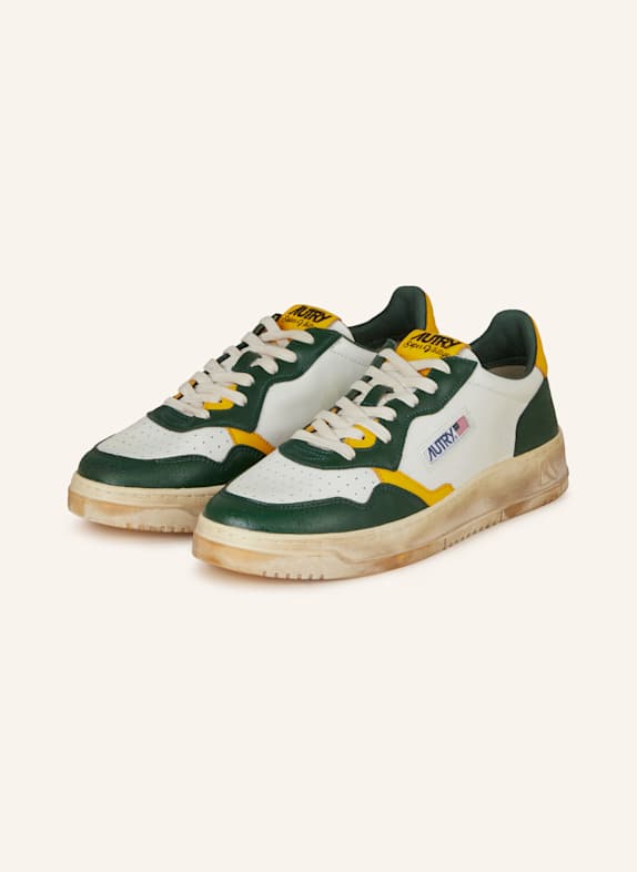 AUTRY Sneaker SUPER VINTAGE BURN DUNKELGRÜN/ DUNKELGELB