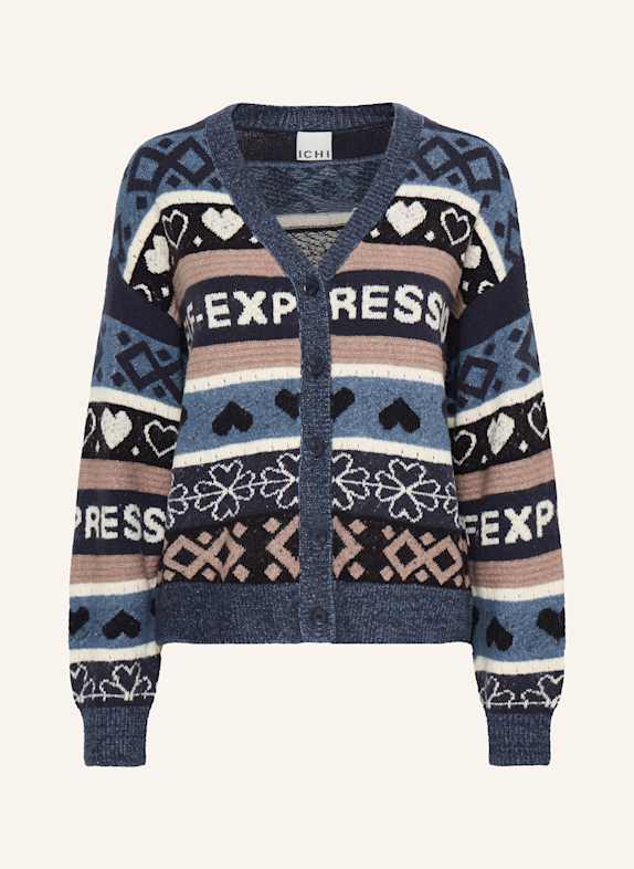 ICHI Cardigan IHEDEN DARK BLUE/ BLUE GRAY/ TAUPE