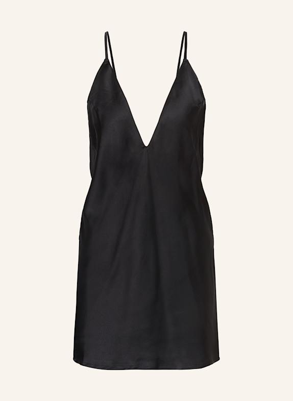 BLUEBELLA CLEA satin negligee BLACK
