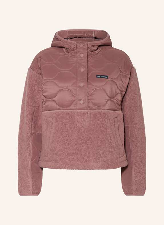 Columbia CLOUD POINT™ fleece troyer in a mix of materials DUSKY PINK