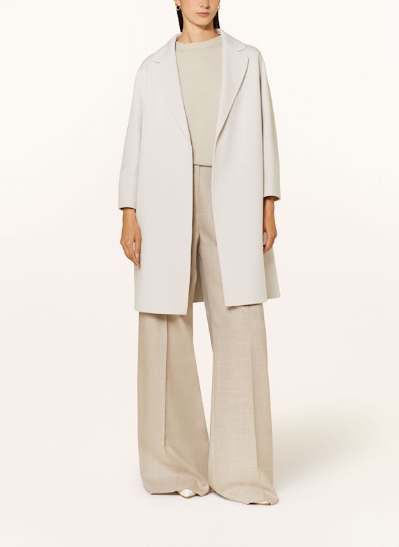 balenciaga logo embroidered cotton t shirt item Wool coat ARONA LIGHT GRAY