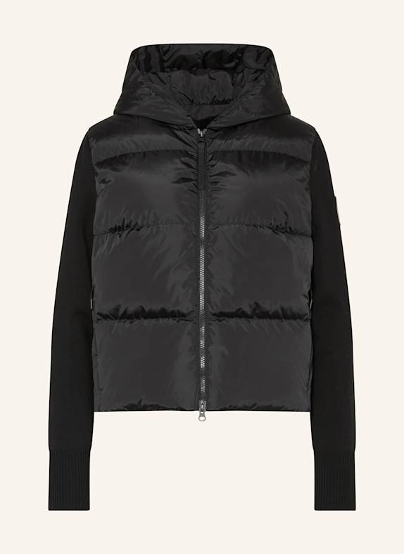 CANADA GOOSE Down jacket in mixed materials BLACK