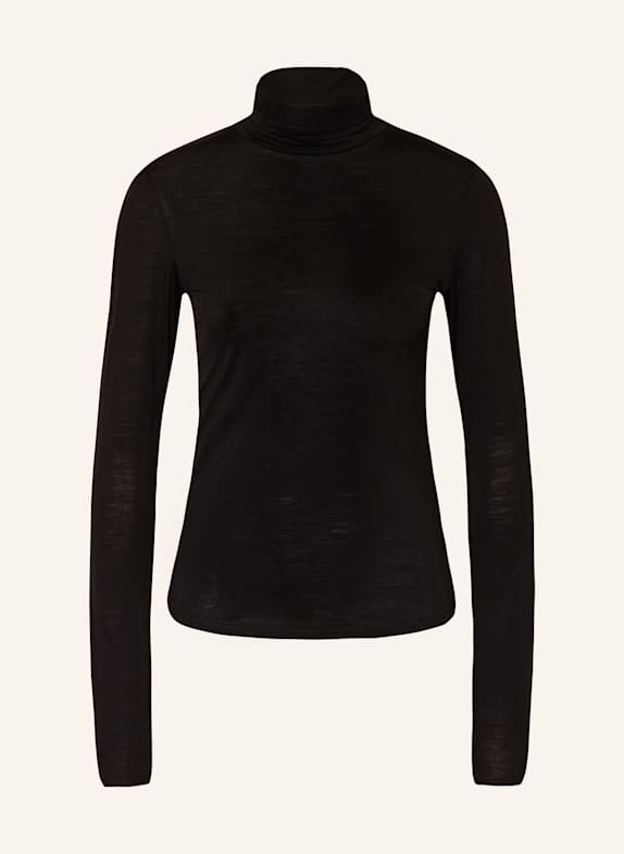 MAJESTIC FILATURES Rollkragenshirt SCHWARZ