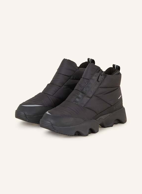 SOREL Botki na platformie IMPACT PUFFY CZARNY