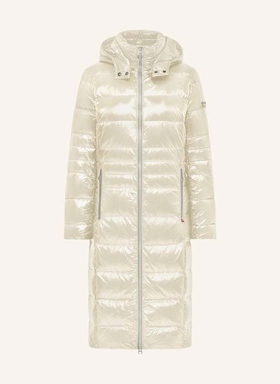 FRIEDA & FREDDIES DALIA LONG2 quilted coat with detachable hood CREAM