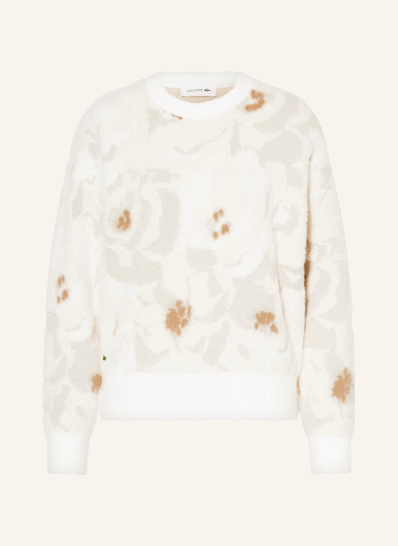 LACOSTE Pullover CREME/ GRAU/ BRAUN