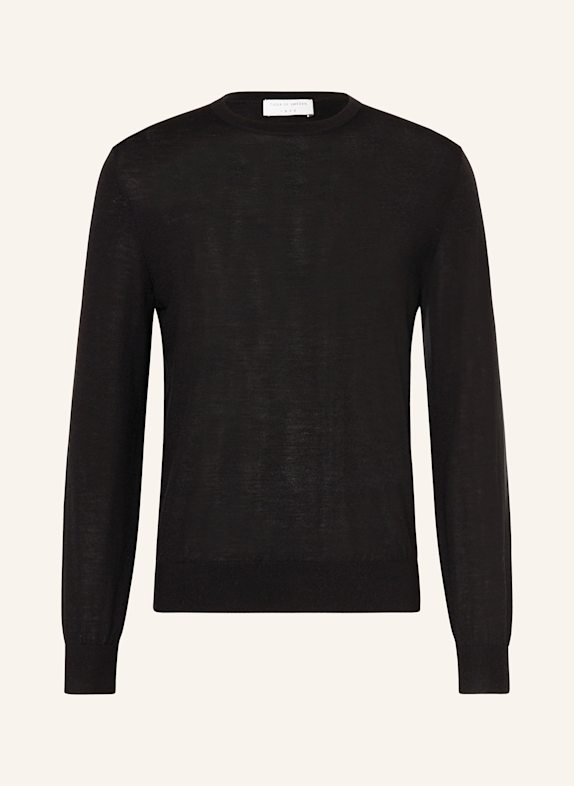 TIGER OF SWEDEN Sweter CONNOR z wełny merino CZARNY