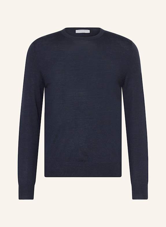 TIGER OF SWEDEN Sweter CONNOR z wełny merino GRANATOWY