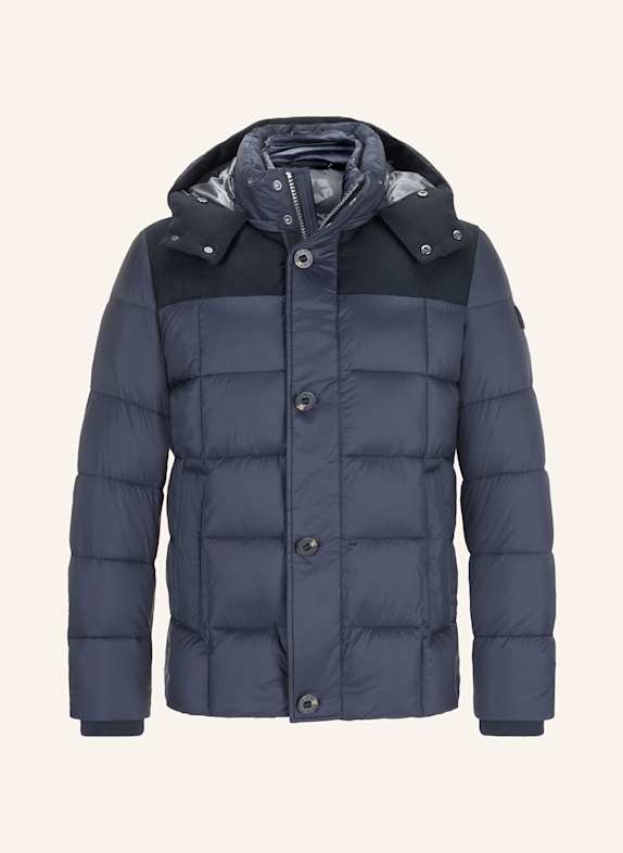 MILESTONE Steppjacke MSTIMBER im Materialmix DUNKELBLAU