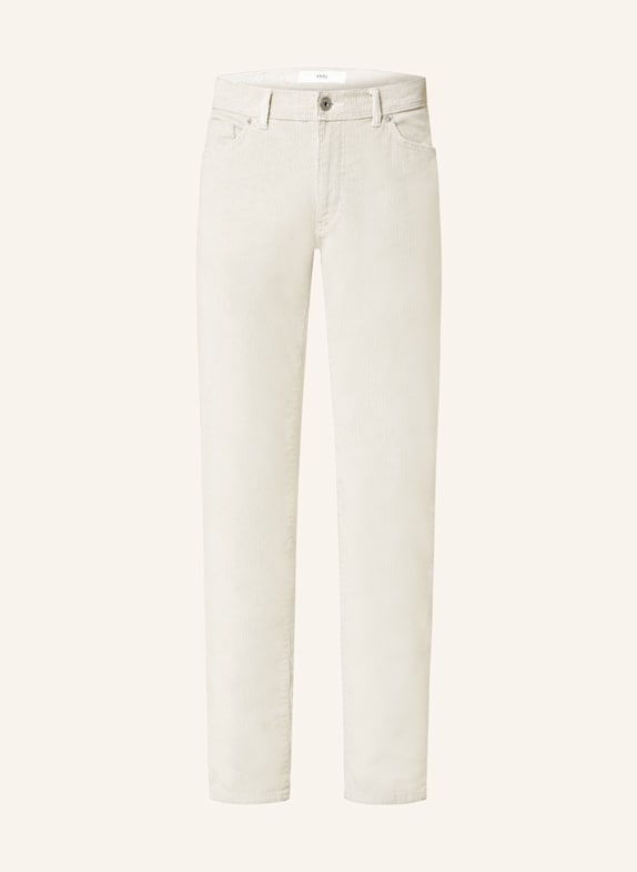 BRAX Spodnie sztruksowe CADIZ straight fit ECRU