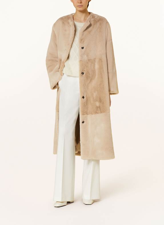 ANTONELLI firenze GRAVIO faux fur coat CREAM