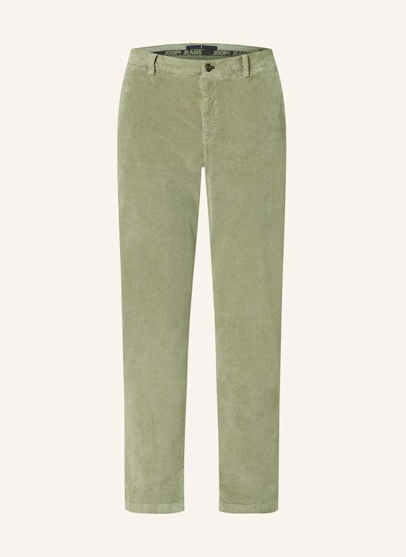 JOOP! JEANS Chinosy ze sztruksu MATTHEW modern fit OLIWKOWY