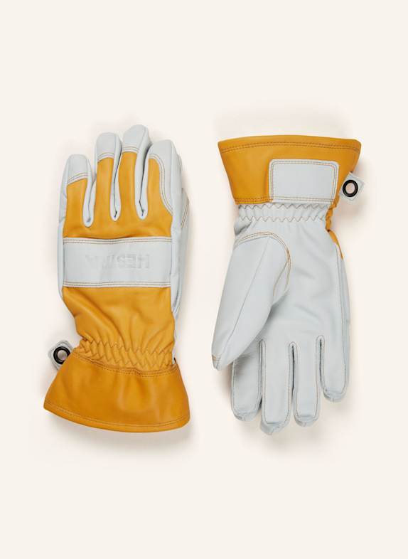 HESTRA Skihandschuhe FÄLT GUIDE DUNKELGELB/ MINT