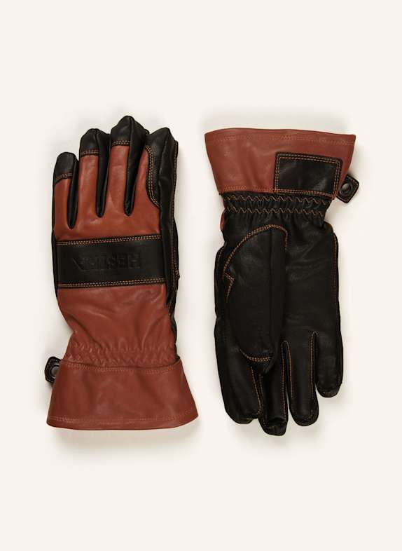 HESTRA Skihandschuhe FÄLT GUIDE SCHWARZ/ BRAUN