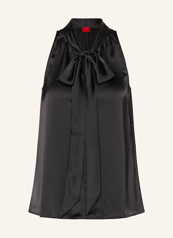 HUGO Blusentop CELUNA aus Satin SCHWARZ