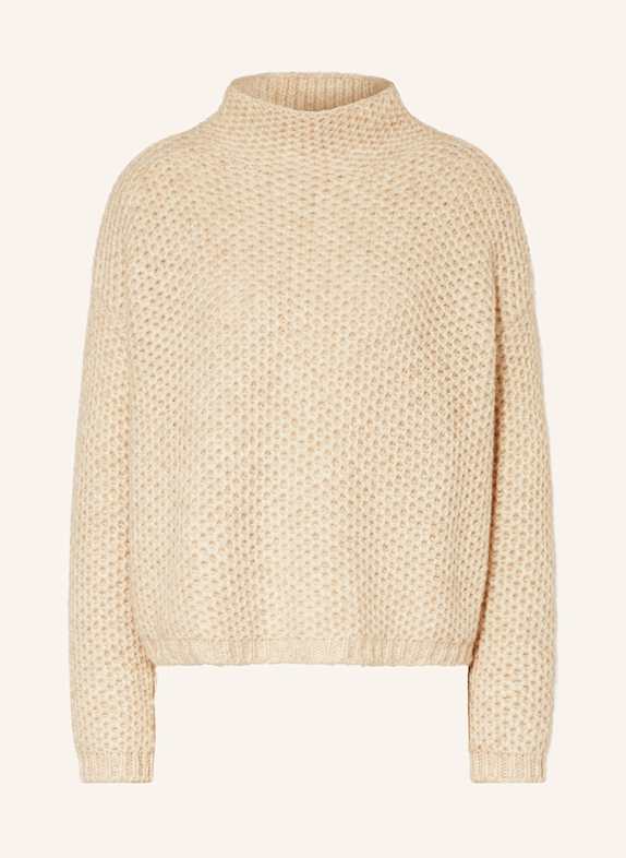 HUGO Sweter SAFINEYNNY KREMOWY
